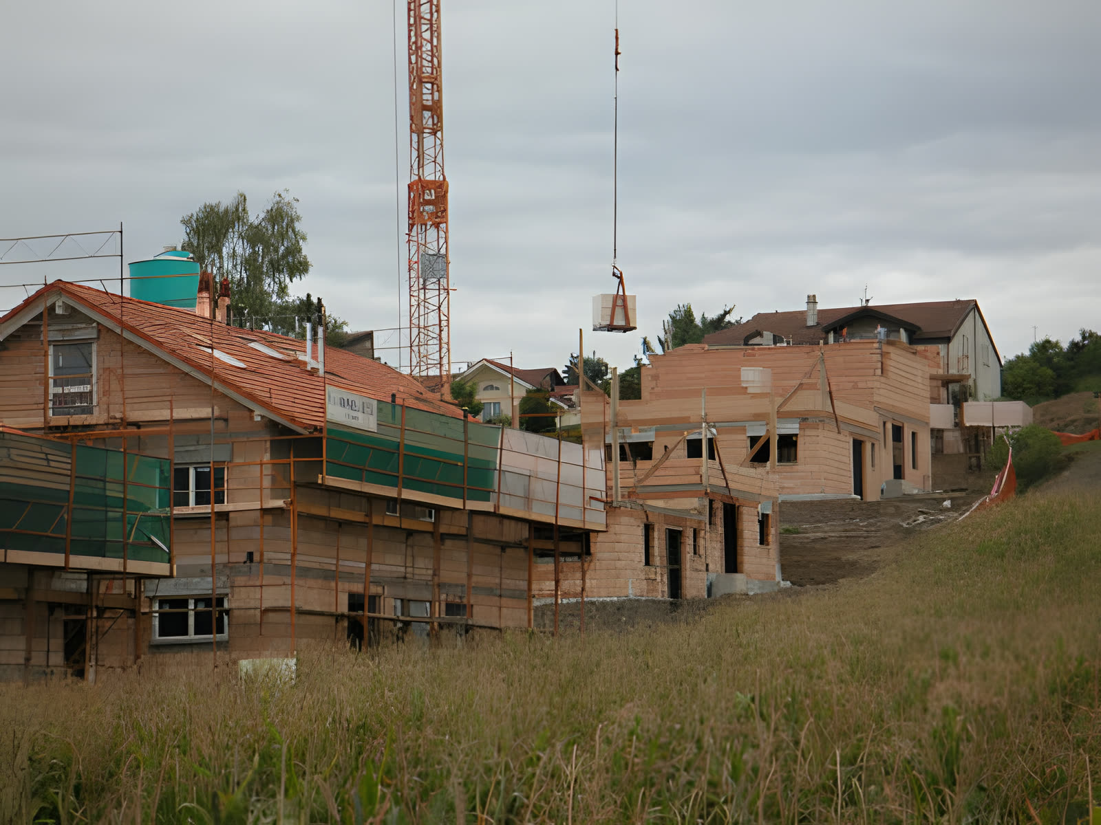 Construction de maisons en briques