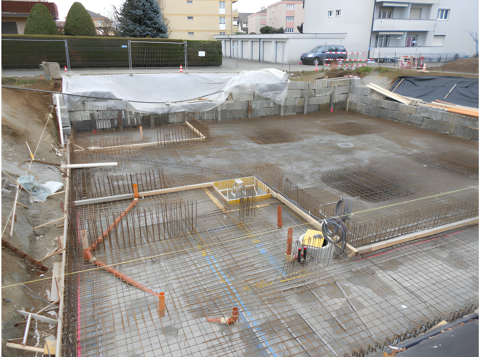 Radier et fondations en cours
